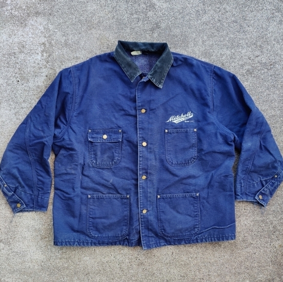 Carhartt Vintage J97 Detroit Jacket Chore Coat Navy Blue Men's Size 5XL - Picture 1 of 14